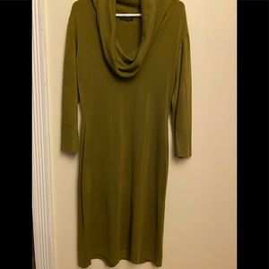 Olive green sweater dress